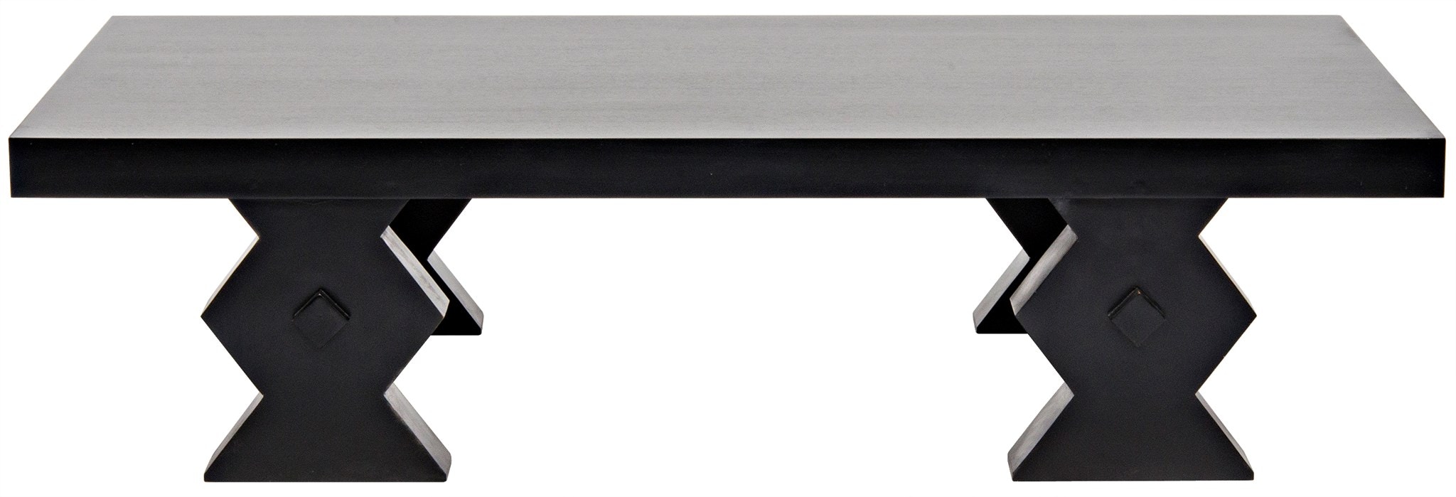 Noir Suzu Coffee Table Hand Rubbed Black GTAB1015HB